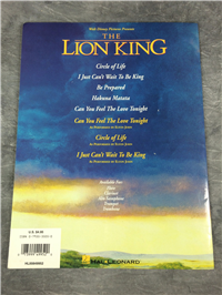 THE LION KING Trumpet Sheet Music Book (Disney, 1994)