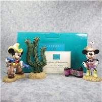 OPENING TITLE, MICKEY, MINNIE & CACTUS Two-Gun Mickey Disney Figurines (WDCC, 1236373, 2004)