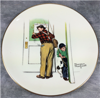 Norman Rockwell SPRING - CLOSED FOR BUSINESS Four Seasons 10-1/2" Plate (Gorham 1979)