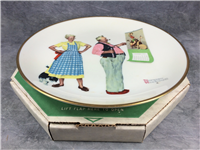 Norman Rockwell WINTER - NEW YEAR LOOK Four Seasons 10-1/2" Plate (Gorham, 1978)