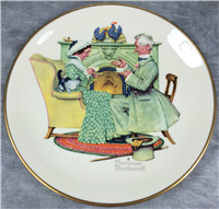 Norman Rockwell GAILY SHARING VINTAGE TIMES Four Seasons 10-1/2" Plate (Gorham 1973)