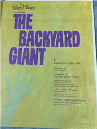Vintage THE BACKYARD GIANT Giant Tell-A-Tale Book (Disney, Whitman, 1968)