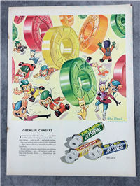 Vintage GREMLIN CHASERS WW2 Life Savers Magazine Ad (Disney)