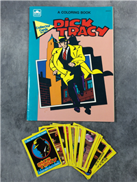 DICK TRACY Coloring Book and 16 Trading Cards (Disney, Golden, Topps)