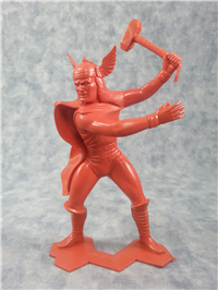 Orange THOR 6" Molded Plastic 3-D Statue  (Marx Marvel Super-Heroes series, 1967)