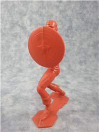 Orange CAPTAIN AMERICA 6" Molded Plastic 3-D Statue  (Marx Marvel Super-Heroes series, 1967)