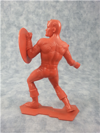 Orange CAPTAIN AMERICA 6" Molded Plastic 3-D Statue  (Marx Marvel Super-Heroes series, 1967)