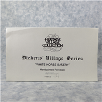 Dickens' Village/Heritage Collection WHITE HORSE BAKERY 6-1/2 inch Porcelain Building (Dept. 56, #5926-9)