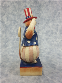 STARS AND STRIPES SALUTE 6-1/4 inch Patriotic Cat Figurine (Jim Shore, Enesco, 4021132, 2010)