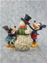 DRESSING UP FOR THE HOLIDAYS 6-1/4 inch Disney Mickey Mouse/Minnie/Snowman Figurine (Jim Shore, Enesco, 4013968, 2009)