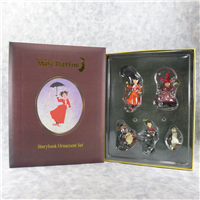 MARY POPPINS Storybook Ornament Set of 5 (Disney Direct)
