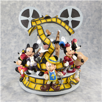 MICKEY MOUSE THROUGH THE YEARS 8-1/4 inch Rotating Snow Globe (Disney Direct, #95522)