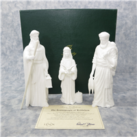 THE TOWNSPEOPLE OF BETHLEHEM Nativity Sculpture Collection 8 inch White Bone China Figurines (Lenox, 1991)