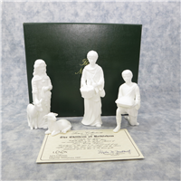 THE CHILDREN OF BETHLEHEM Nativity Sculpture Collection 5-5/8 inch White Bone China Figurines (Lenox, 1990)
