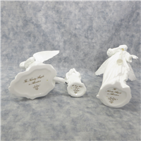 THE ANGELS IN ADORATION Nativity Sculpture Collection 7-1/2 inch White Bone China Figurines (Lenox, 1989)