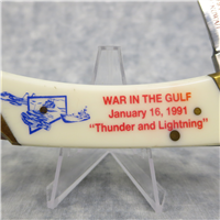 1991 Desert Storm Commemorative BEAR HUNTER Solingen Stainless 440 Folding Lockback Knife
