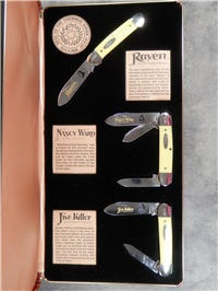 1984 CASE XX USA Cherokee Heritage Collection Limited Ed. 3 Knife Set by Artist Ben Hampton