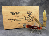 1986 CASE XX USA 6249 Limited Ed. Gold-Plated JOHN WAYNE Jigged Bone Copperhead Knife