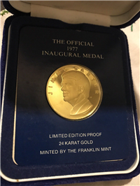 The Jimmy Carter Gold Presidential Inaugural Medal  (Franklin Mint, 1977)