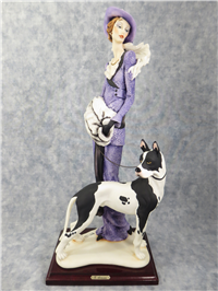 LADY WITH GREAT DANE 18-1/2 inch Limited Edition Figurine  (Giuseppe Armani, 429-C, 1987)