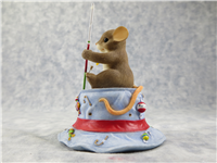 YOU'RE A GREAT CATCH 4-1/4 inch Fishing Hat/Mouse Figurine (Charming Tails, Fitz & Floyd, 89/188)