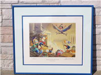 MENACE OUT OF THE MYTHS 8 x 10 inch Limited Edition Signed Framed Lithograph  (Carl Barks, Disney, Another Rainbow, 1994)