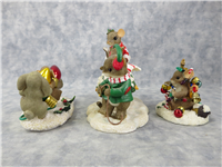 Lot of 3 Christmas/Holiday Fitz & Floyd/Hamilton Collection Charming Tails Mouse Figurines 