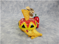 YOU'RE HOT AND SAUCY 2-5/8 inch Salsa Dip Mouse Figurine (Charming Tails, Fitz & Floyd, 89/296, 2006)