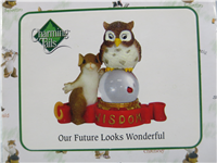 OUR FUTURE LOOKS WONDERFUL 3-1/2 inch Mouse and Owl Crystal Ball Figurine (Charming Tails, Fitz & Floyd, 88/119, 2008)