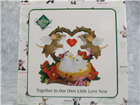 TOGETHER IN OUR OWN LITTLE LOVE NEST 3-3/4 inch Valentine Birds and Mice Figurine (Charming Tails, Fitz and Floyd, 84/138, 2007)