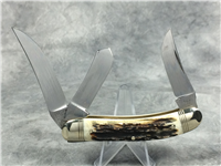 1993 HEN & ROOSTER 213DS Quarter Horse Stag Sowbelly Stockman Knife