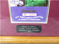 ROGER RABBIT 'Car Toon Spin' Framed Commemorative Passport (Disneyland, 1994)