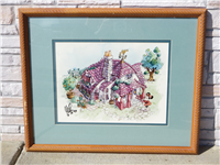 MICKEY MOUSE TOONTOWN Set of 4 Hand-Signed 11 x 14 inch Framed Concept Art (Disneyland, 1993)