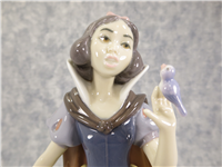 SNOW WHITE WITH BLUE BIRD 9 inch Porcelain Figurine  (Lladro, #7555)