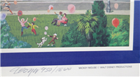 WALT DISNEY SKYFEST Limited Edition Signed 24-1/4 x 19-1/4 inch Cast Member Lithograph Art (Charles Boyer, 1985)