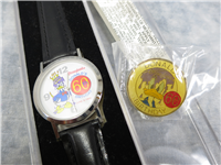 DONALD DUCK 60th Birthday Limited Edition Wrist Watch & Pin (Disneyland, 1994)