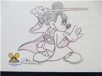 JEDI MICKEY MOUSE Daniel St. Pierre Signed Hand Drawn Sketch (Walt Disney World, 1990's)