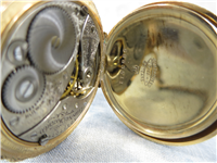 Engraved Bird Antique EGLIN 7 Jewel 14k Gold Filled Double Hunter Pocket Watch 3S