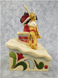 UP ON THE ROOFTOP 7 inch Disney Mickey Mouse/Pluto Christmas Figurine (Jim Shore, Enesco, 4023543, 2011)