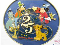 MAGIC KINGDOM 25th Anniversary Framed 8-Pin Set (Walt Disney World, 1996)