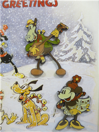 1934 SEASONS GREETINGS CARD Framed 5-Pin Set (Walt Disney Gallery)