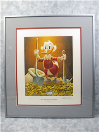 PICK AND SHOVEL LABORER 10x8 inch Limited Edition Signed Framed 3D Lithograph  (Carl Barks, Disney, Another Rainbow, 1993)