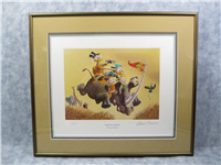 FAR OUT SAFARI 7-1/2 x 10 inch Limited Edition Signed Framed Lithograph  (Carl Barks, Disney, Another Rainbow, 1994)