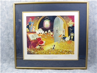 VISITOR FROM UNDERGROUND 8X10 inch Limited Edition Signed Framed Lithograph  (Carl Barks, Disney, Another Rainbow, 1991)