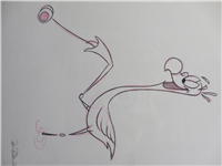 YO YO FLAMINGO Fantasia 2000 Disney Artist Signed Hand Drawn Sketch (Walt Disney World, 2001)