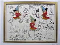 SORCERER APPRENTICE SKETCH'S Limited Edition Framed Pin Set (The Walt Disney Co., 1998)