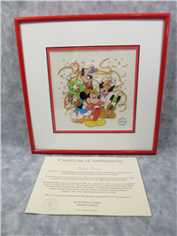 PARTY TIME Mickey & Friends Limited Edition Framed Character Image Sericel (Walt Disney Co., 1994)