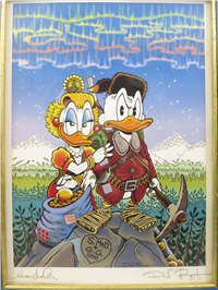 THE LIFE & TIMES OF SCROOGE MCDUCK Lithograph Hand Signed By Don Rosa and Susan Daigle-Leach