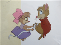 THE SECRET OF NIMH Mrs. Brisby & Teresa Original Animation Production Cel  (MGM, Don Bluth, 1982)