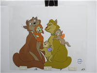 BANJO THE WOODPILE CAT Family Original Animation Production Cel  (Don Bluth, 1979)